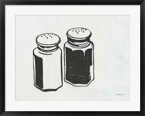 Framed Retro Salt and Pepper Print