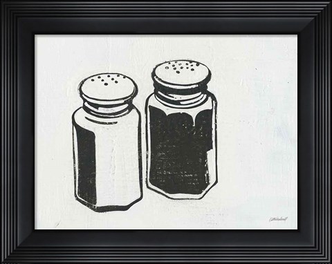 Framed Retro Salt and Pepper Print