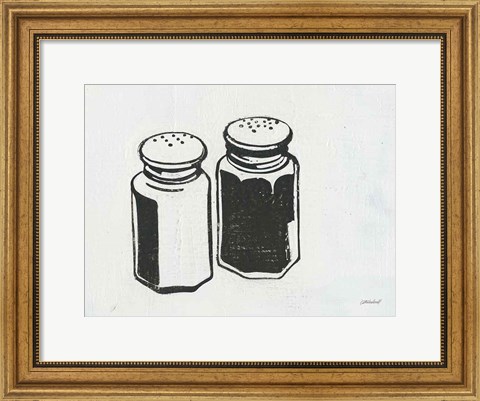 Framed Retro Salt and Pepper Print