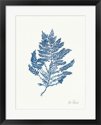 Framed Sea Garden III Royal Blue Print