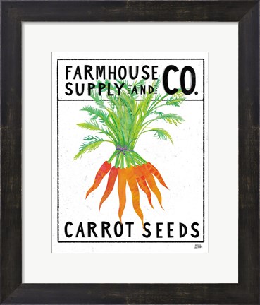 Framed Kitchen Garden Seed Packet IV Print