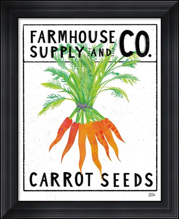 Framed Kitchen Garden Seed Packet IV Print