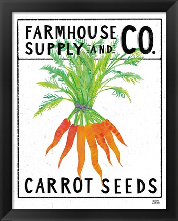 Framed Kitchen Garden Seed Packet IV Print