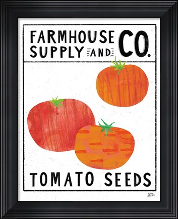 Framed Kitchen Garden Seed Packet III Print
