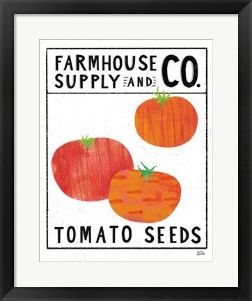 Framed Kitchen Garden Seed Packet III Print