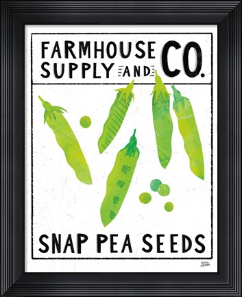Framed Kitchen Garden Seed Packet II Print