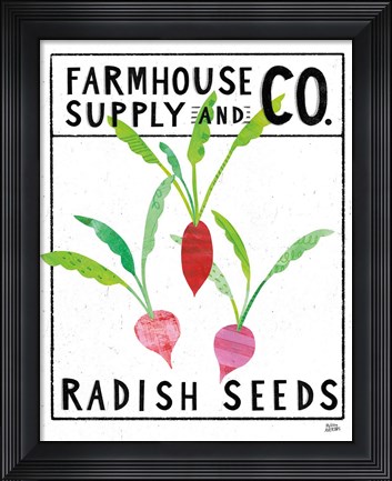 Framed Kitchen Garden Seed Packet I Print
