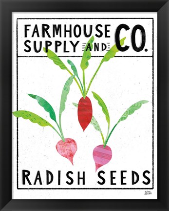 Framed Kitchen Garden Seed Packet I Print