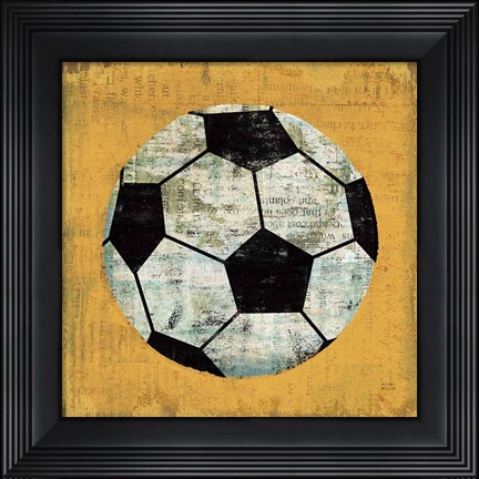 Framed Ball IV Yellow Print