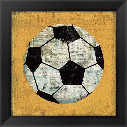 Framed Ball IV Yellow Print