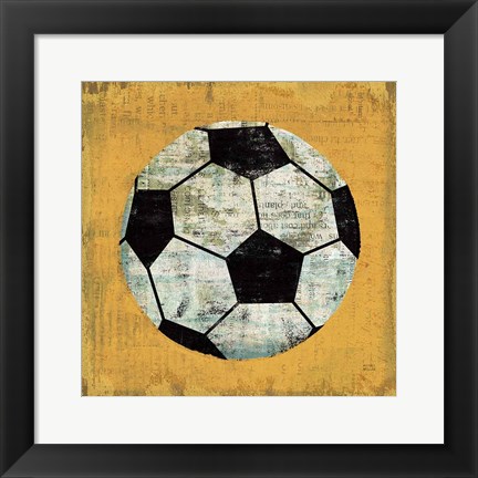 Framed Ball IV Yellow Print