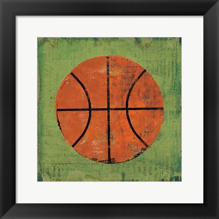 Framed Ball II Green Print