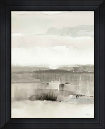 Framed Influence of Line and Color Neutral Crop Print