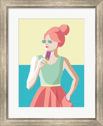 Framed Summer Girl III Print