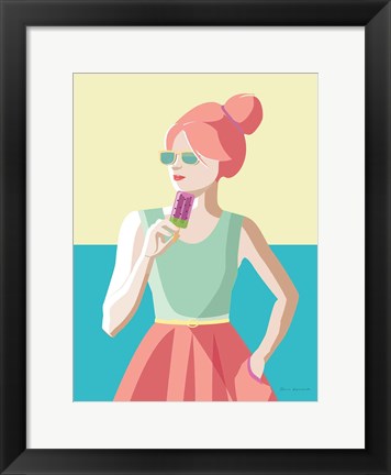 Framed Summer Girl III Print