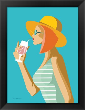 Framed Summer Girl I Print