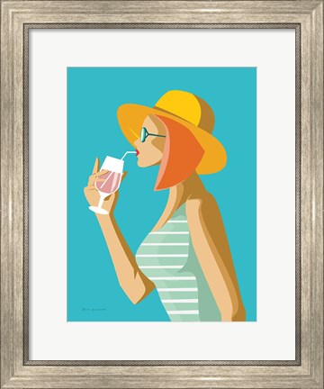 Framed Summer Girl I Print