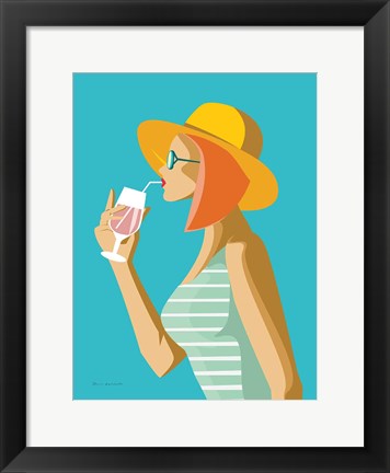 Framed Summer Girl I Print