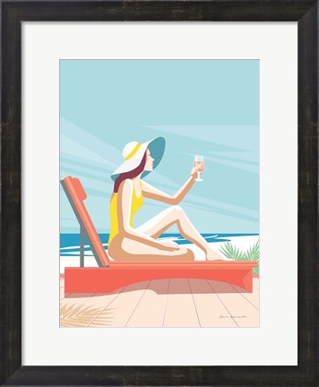 Framed South Beach Sunbather I Print