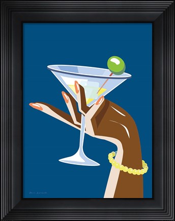 Framed Cocktail Time I Print