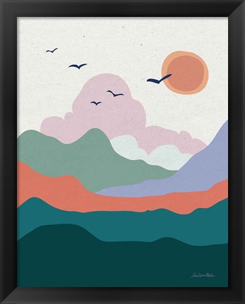 Framed Hills and Valleys II Print