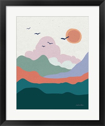 Framed Hills and Valleys II Print