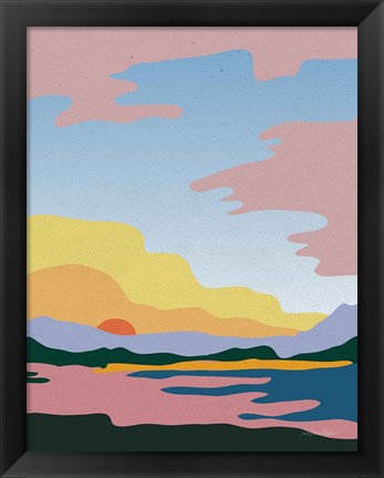 Framed Hills and Valleys III Print