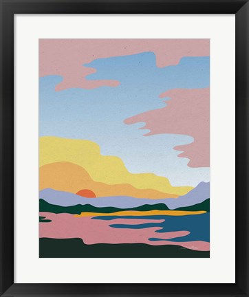 Framed Hills and Valleys III Print