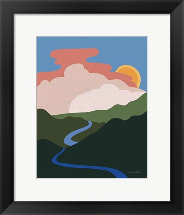 Framed Hills and Valleys I Print