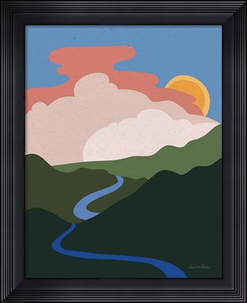 Framed Hills and Valleys I Print