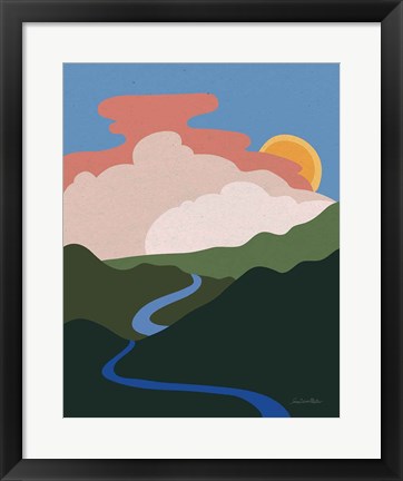 Framed Hills and Valleys I Print