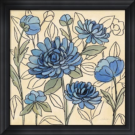 Framed Spring Lace Floral III Print