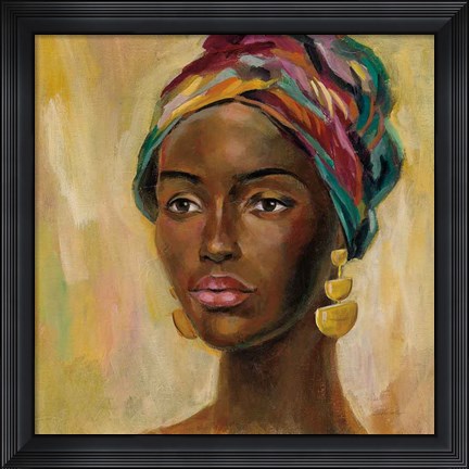 Framed African Face II Print
