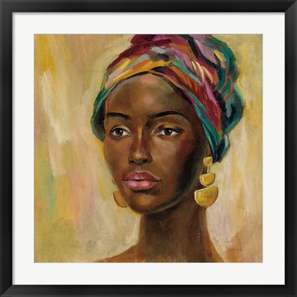 Framed African Face II Print