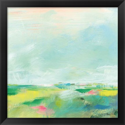 Framed Colorful Horizon Square II Print