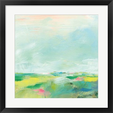 Framed Colorful Horizon Square II Print