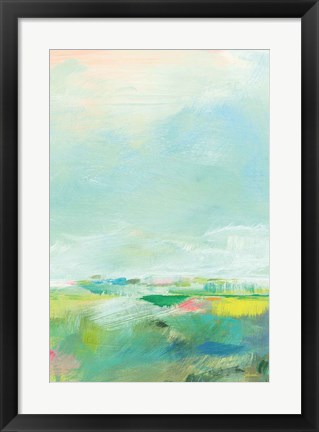 Framed Colorful Horizon Vertical Crop III Print