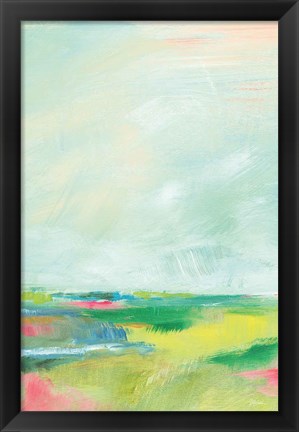 Framed Colorful Horizon Vertical Crop II Print