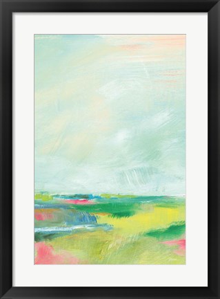 Framed Colorful Horizon Vertical Crop II Print