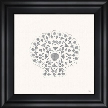 Framed Sea Charms III no Words Silver Print