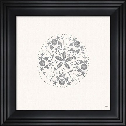 Framed Sea Charms II no Words Silver Print
