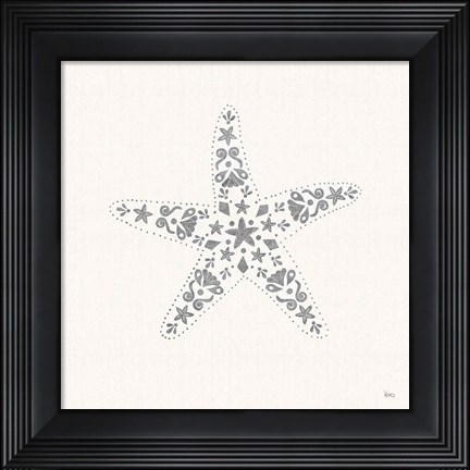 Framed Sea Charms I no Words Silver Print