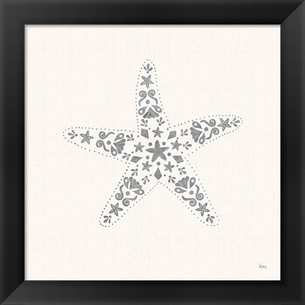 Framed Sea Charms I no Words Silver Print