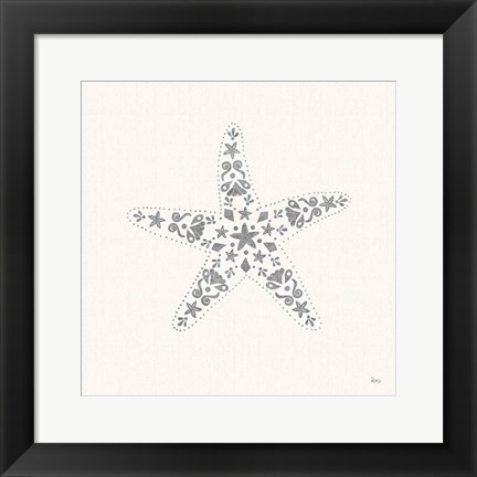 Framed Sea Charms I no Words Silver Print