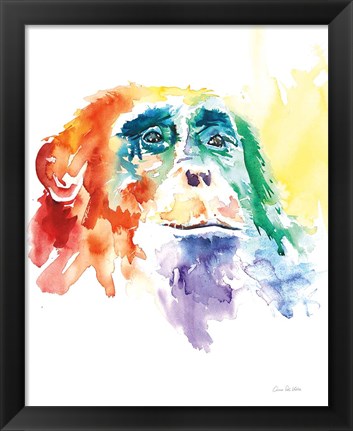 Framed Chimpanzee I Print