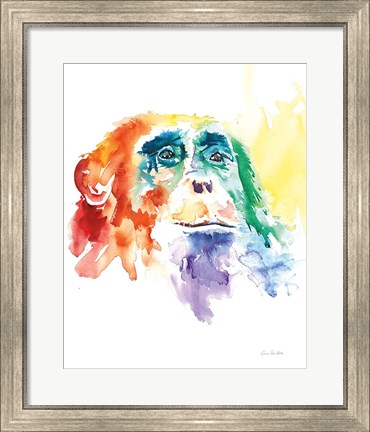 Framed Chimpanzee I Print