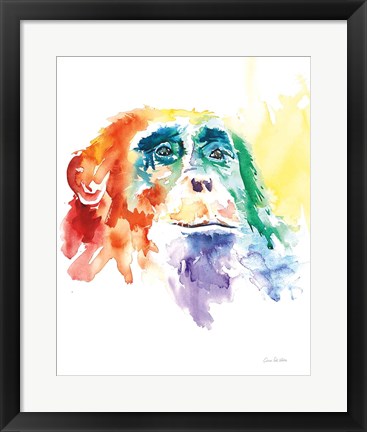 Framed Chimpanzee I Print