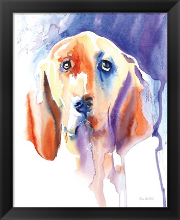 Framed Basset Hound Print