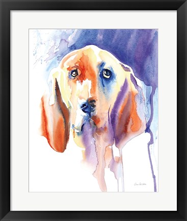 Framed Basset Hound Print