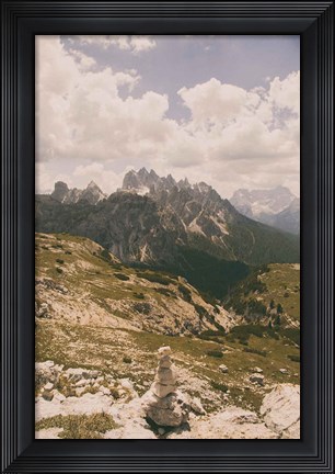 Framed Grassy Mountain Slopes Print